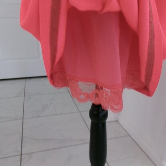 Trina Turk LYSETT Neon Coral Sleeveless Trapeze Crepe Dress 4 Bright Orange - Picture 12 of 13